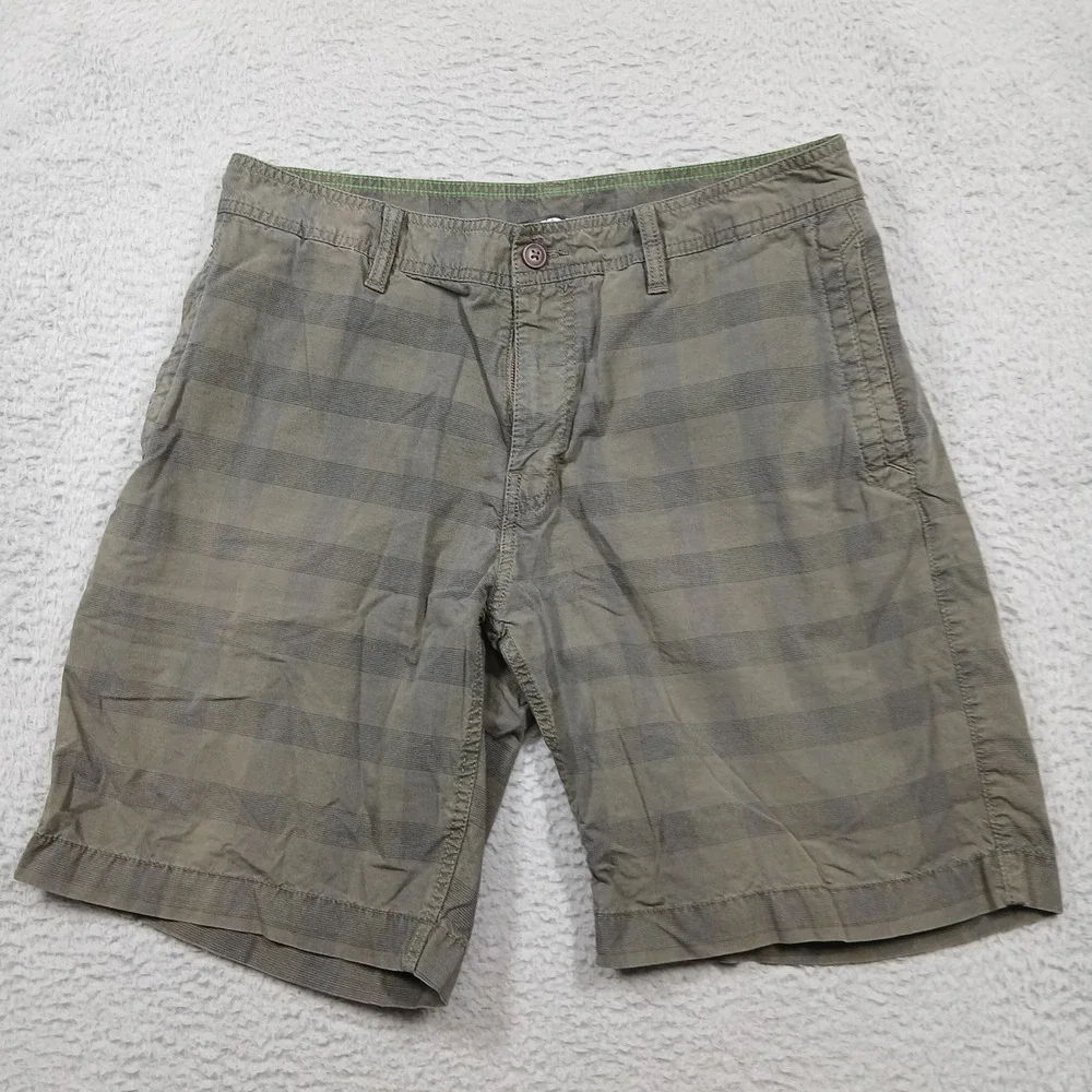 The‎ North Face Men's Shorts 36 Green Plaid Casual Outdoor Hiking Regular Fit